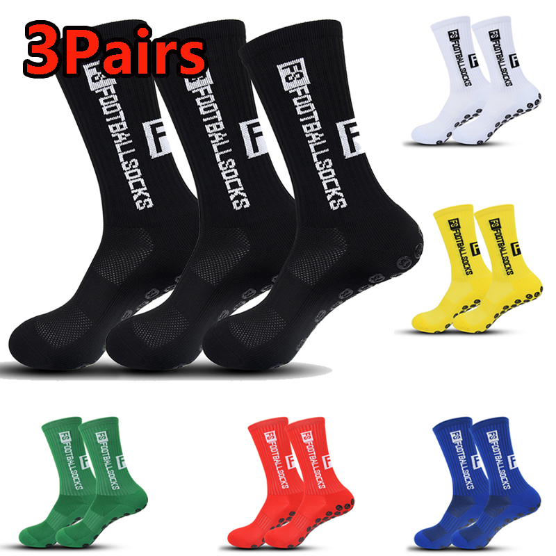 Ankle Support Badminton - 3 çift FS kaymaz futbol çorapları