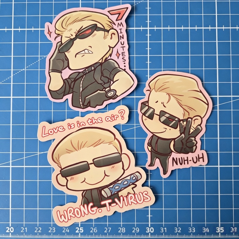 Badminton Meme - Resident Evil Wesker Chibi Meme Çıkartmaları