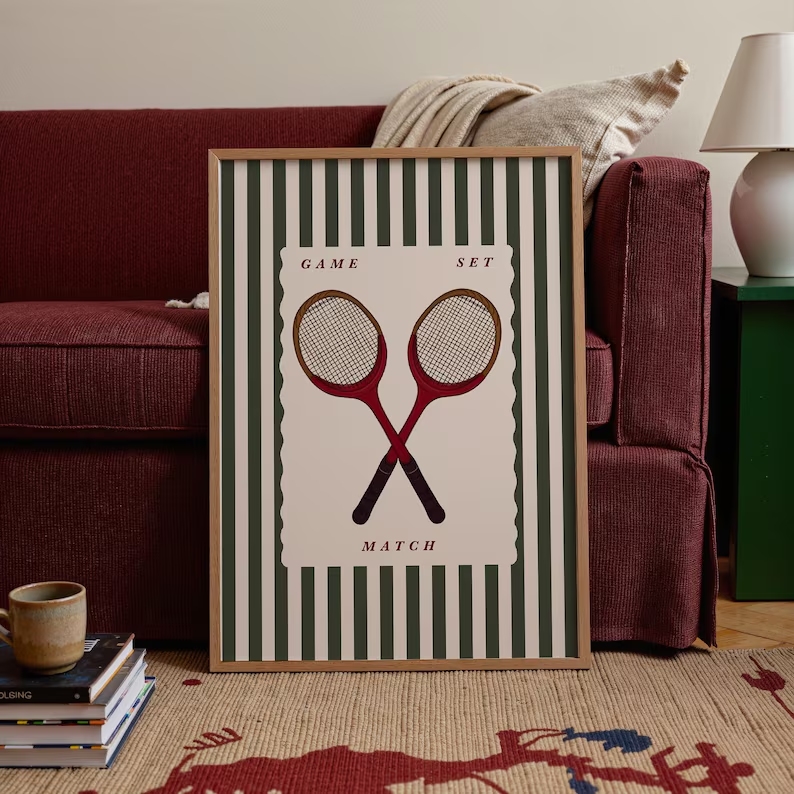 Retro tenis raketi duvar sanat - Badminton Quotes incelemesi ve fiyatı